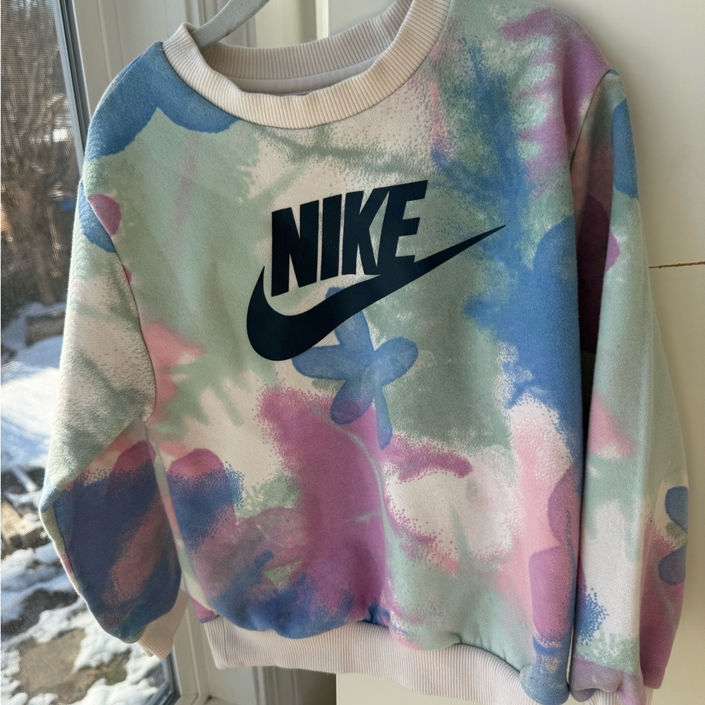 Nike Girls Pastel Tie-Dye Sweatshirt